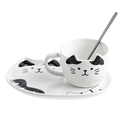 Cat Coffee Mug Set Severn (5 Colors)