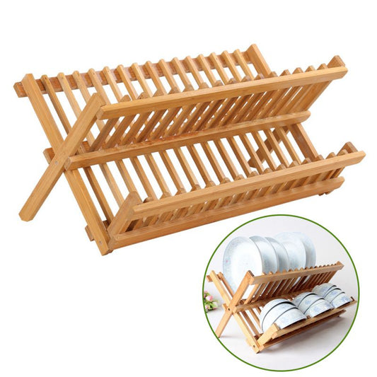 Wooden Bamboo Plate Rack Miguel