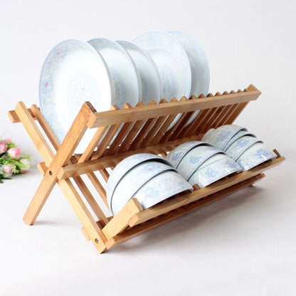 Wooden Bamboo Plate Rack Miguel