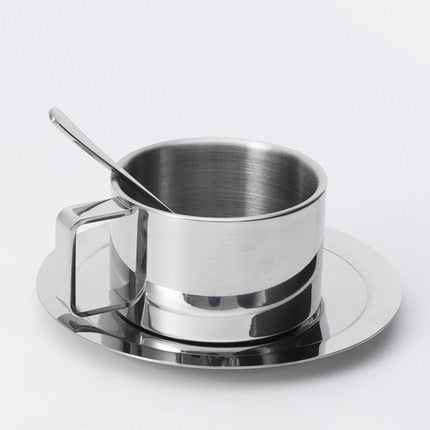 Luxury Coffee Metal Cups and Saucer Pah (4 Sizes)