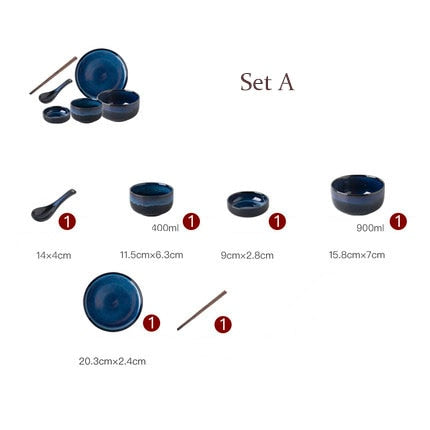 Varelle en porcelaine de style japonais Haku (5 modèles)
