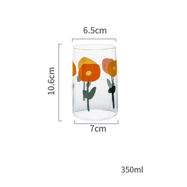 Flower Glass Cup Linz (2 Sizes and 2 Styles)
