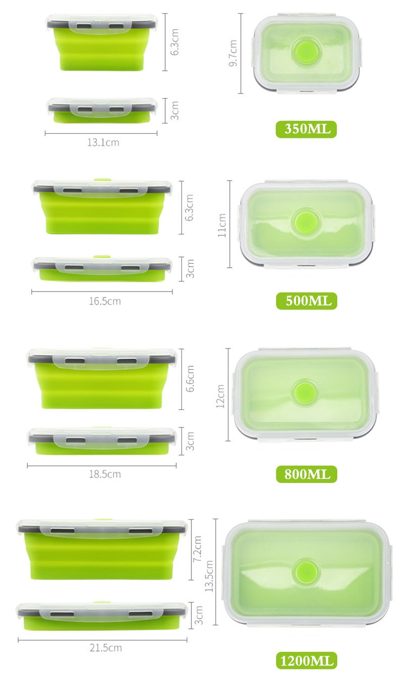 Silicone Food Lunch Box Set Kamet (5 Colors)