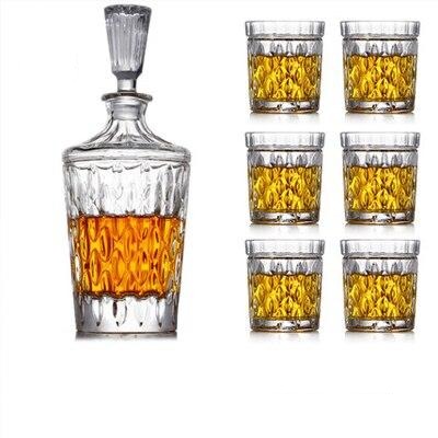 Whiskey Set Bottle and 6 Cups Telluride