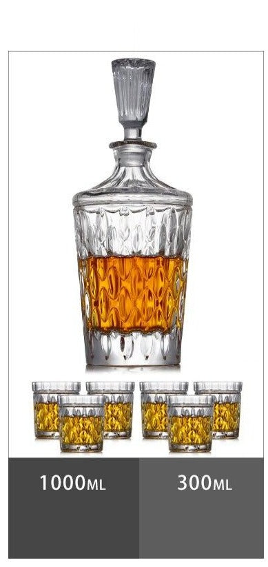 Whiskey Set Bottle and 6 Cups Telluride