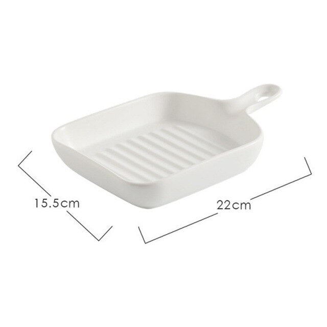 Ceramic Plate with Handle Elora (7 Colors)