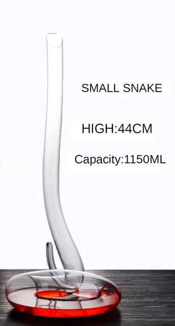 Snake-Shaped Crystal Glass Decanter Kuna (2 Sizes)