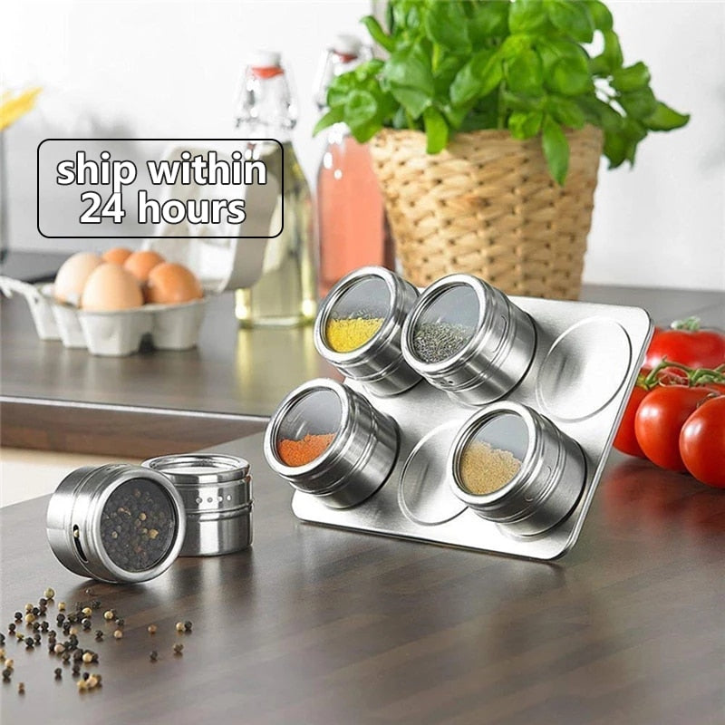 Magnetic Stainless Steel Spice Jar Ossa (2 Sizes)