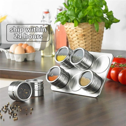 Magnetic Stainless Steel Spice Jar Ossa (2 Sizes)