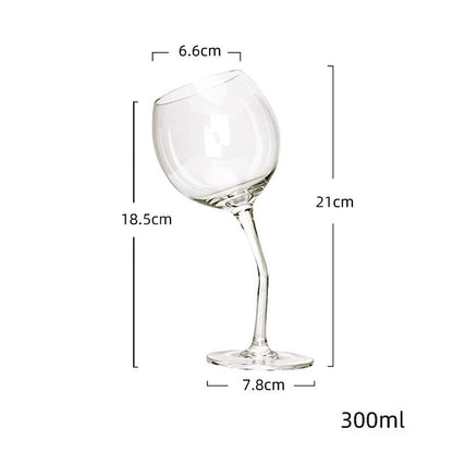 Glass Wine Cup Folded Lonzo
