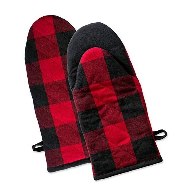 Checkered Oven Mitts (3 Colors)