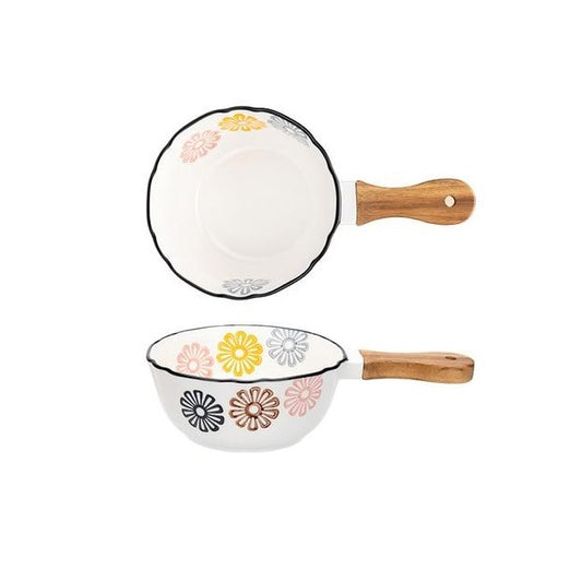 Keramikschale mit Holzgriff Dali (3 Modelle)