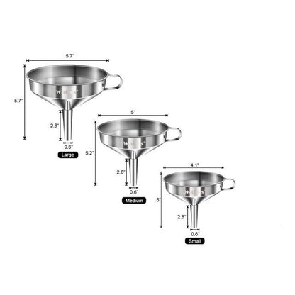Stainless Steel Funnel Kitchen Set Agassi