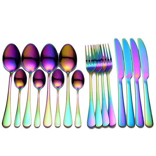 Stainless Steel Cutlery Set Hood (8 Colors)