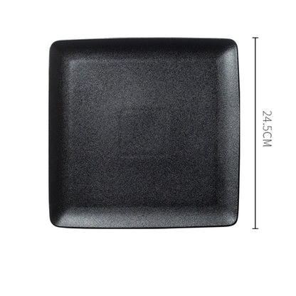 Black Frosted Ceramics Plate Wych (2 Sizes)