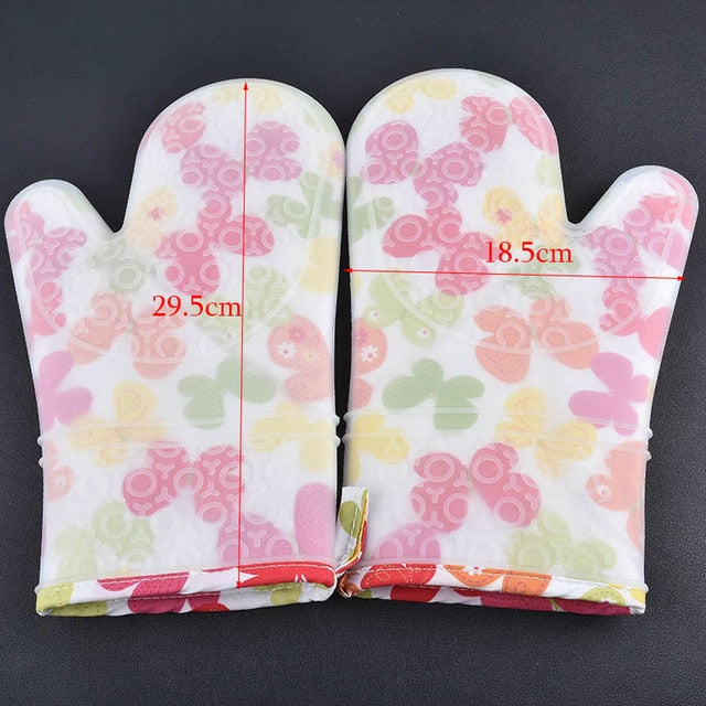 Silicone Kitchen Oven Mitts Cor (2 Colors)