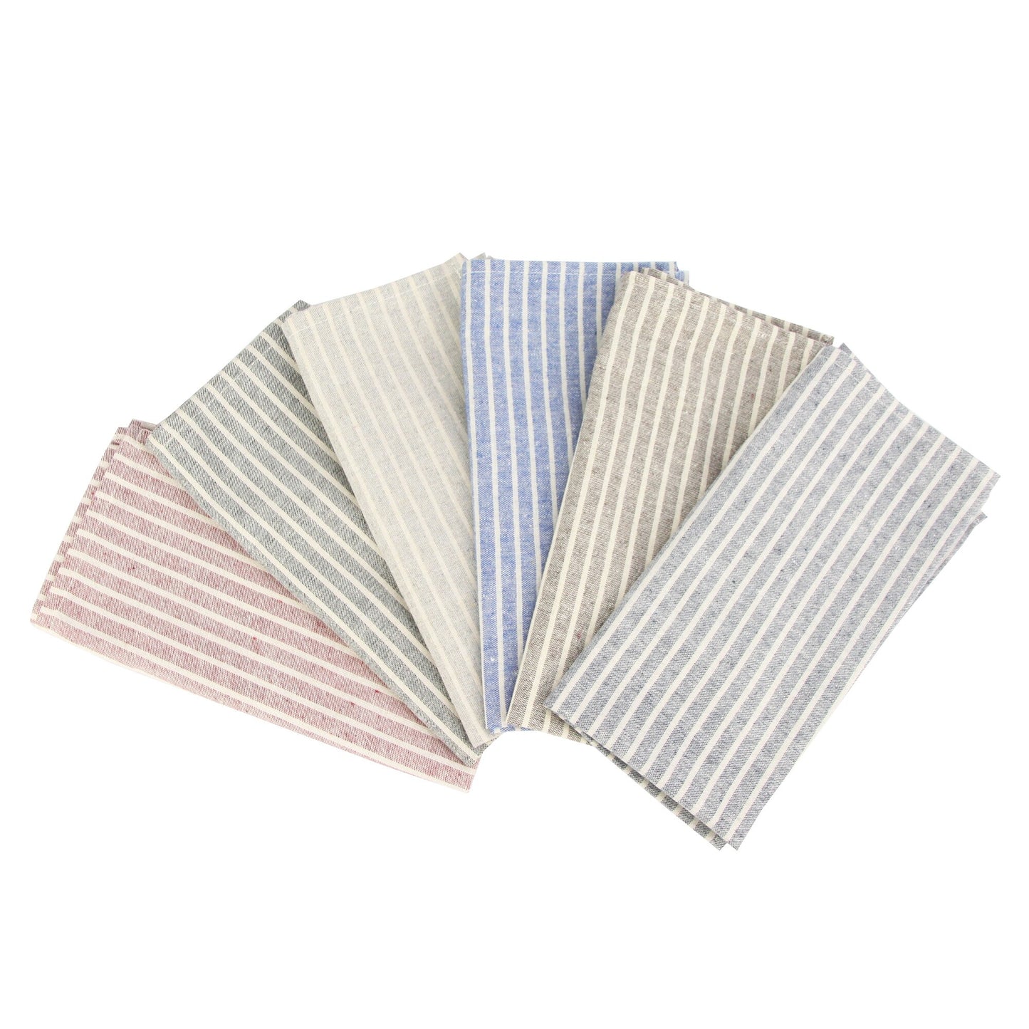 Striped Cloth Napkins Afon (6 Colors)