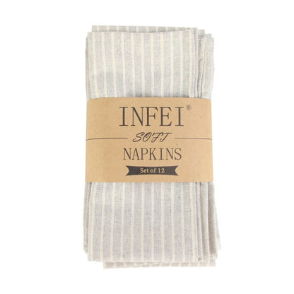 Striped Cloth Napkins Afon (6 Colors)