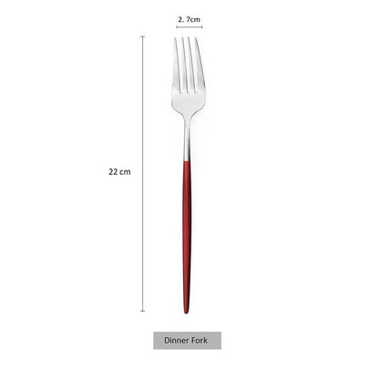 Stainless Steel Dinner Fork Set Panticosa (20 Colors)