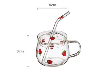 Strawberry Glass Water Cup Scott (2 Models)