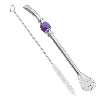 Stainless Steel Straw Reusable with Spoon Filter Cordoba