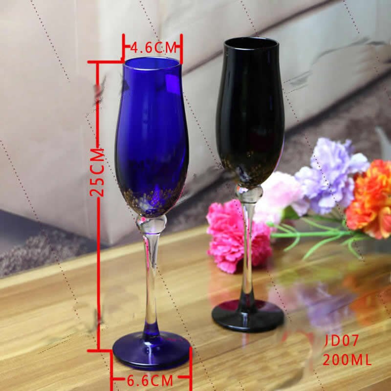 Creative Colorful Glass Champagne Glasses Liard (2 Colors)
